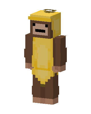 Banana Monkey skin, 3D preview