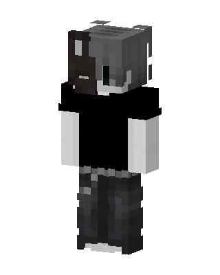 Monochrome Wolf skin, 3D preview