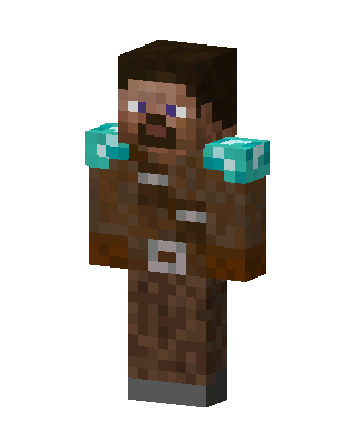 Diamond Leather Adventurer skin, 3D preview