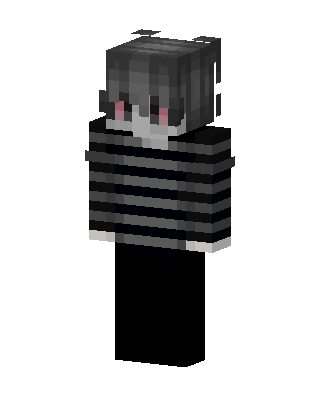 Striped Emo Boy Minecraft anime skin