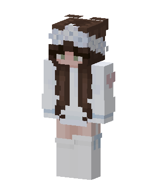 Snowy Bonnet Girl skin, 3D preview