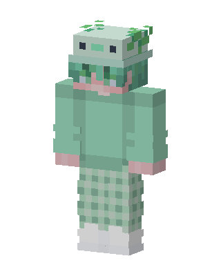 Axolotl Hoodie Minecraft green skin