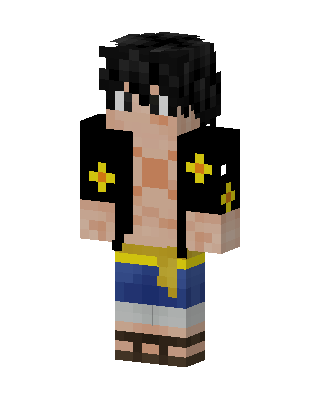 Black Anime Boy skin, 3D preview