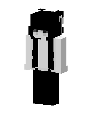 Monochrome Girl skin, 3D preview