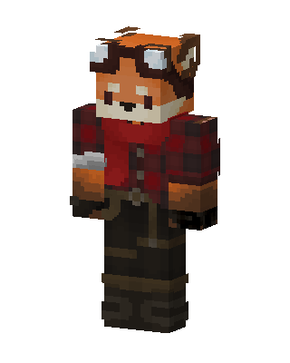 Aviator Red Panda Minecraft skin