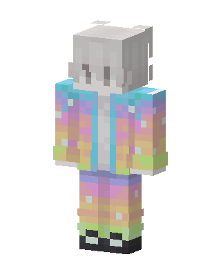 Pastel Rainbow Hoodie Minecraft skin