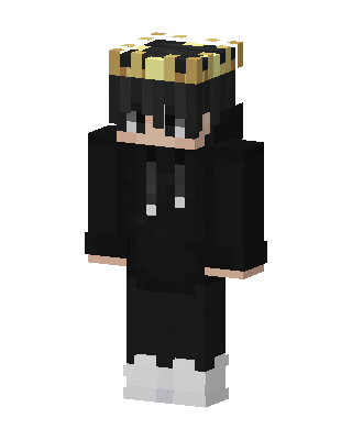 Crowned Hoodie Boy skin, 3D preview