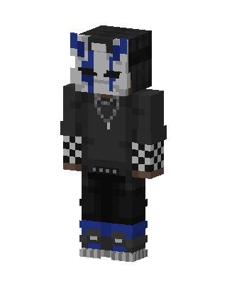 Black Emo Boy skin, 3D preview