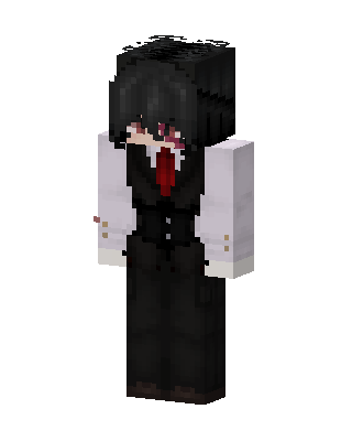 Black Goth Girl skin, 3D preview