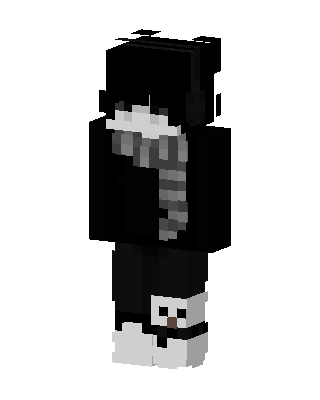 Monochrome Scarf skin, 3D preview