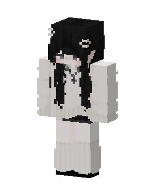 Monochrome Girl skin, 3D preview