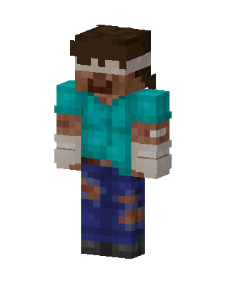 Teal Mob Boy skin, 3D preview