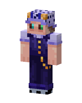 Blue Anime Boy skin, 3D preview