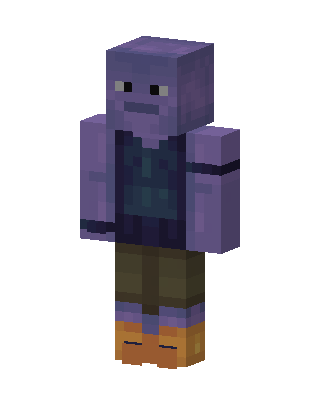 Purple Mob Boy skin, 3D preview