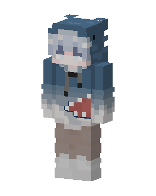 Shark Hoodie Girl Minecraft skin
