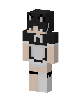 Black Player Girl skin, 3D preview