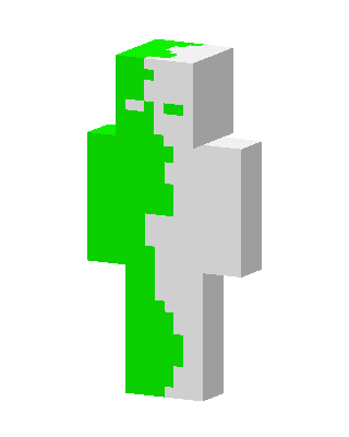Green White Split skin, 3D preview