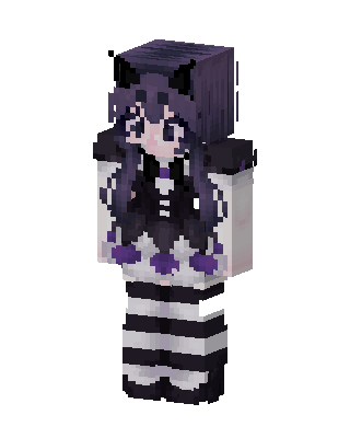 Gothic Cat Girl skin, 3D preview