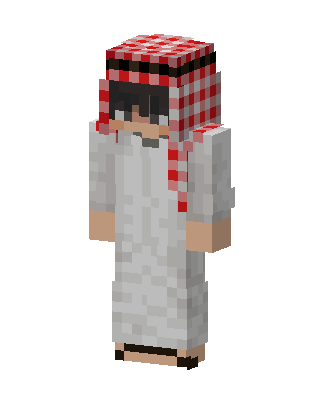 White Player Boy skin, 3D preview