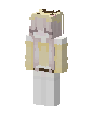 Cream Cat Girl skin, 3D preview