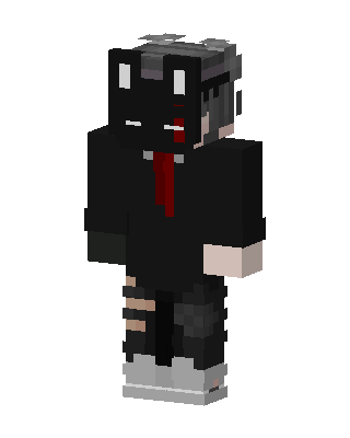 Shadow Cat Hoodie skin, 3D preview