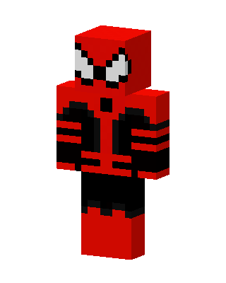 Red Masked Hero Boy skin, 3D preview