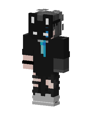 Shadow Cat Hoodie skin, 3D preview