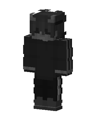 Black Ninja Boy skin, 3D preview