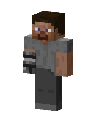 Gray Shirt Survivor skin, 3D preview