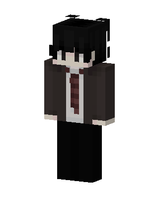 Dark Uniform Boy skin, 3D preview