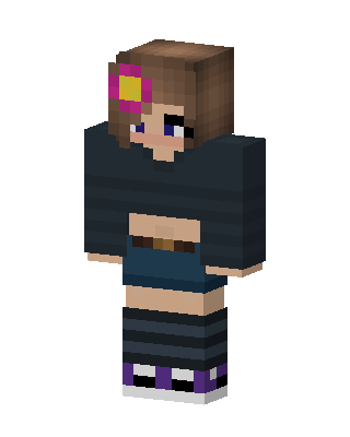 Black Player Girl skin, 3D preview