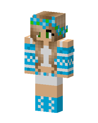Blue Player Girl skin, 3D preview