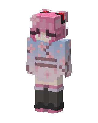 Pink Cutie Girl skin, 3D preview