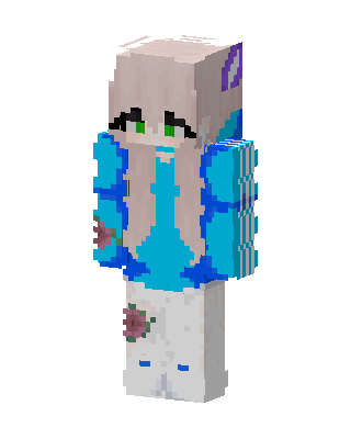 Blue Cat Girl skin, 3D preview