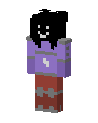 Purple Player Girl skin, 3D preview