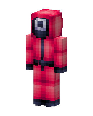 Red Hooded Character skin, 3D preview