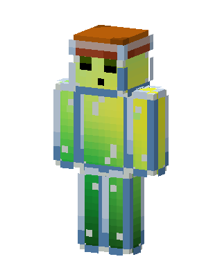 Green Player Boy skin, 3D preview