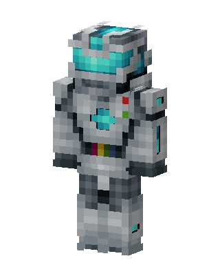 Cyan Robot Minecraft skin