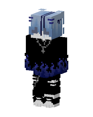 Blue Flame Hoodie Minecraft skin