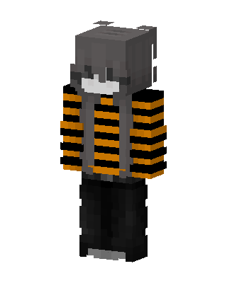 Striped Hoodie Boy skin, 3D preview