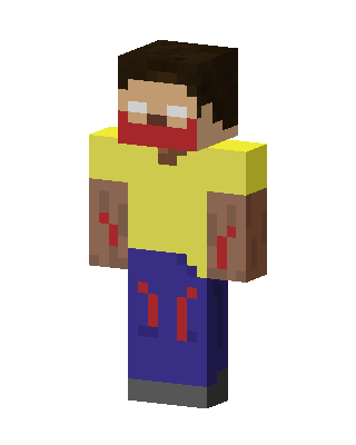 Yellow Player Boy skin, 3D preview