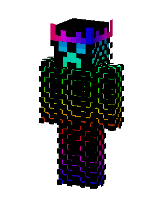 Rainbow Creeper King skin, 3D preview