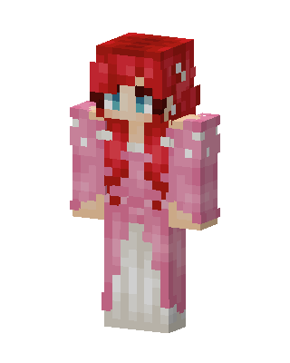 Ariel Pink Gown skin, 3D preview
