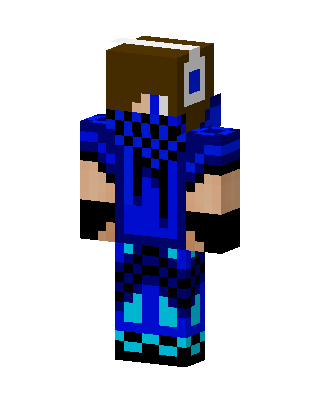 Blue Headphone Gamer skin, 3D preview
