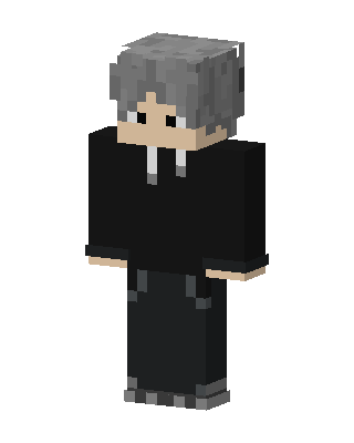 Gray Hoodie Boy skin, 3D preview