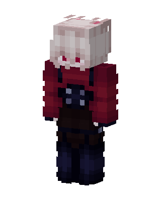 Crimson Bunny Girl Minecraft skin