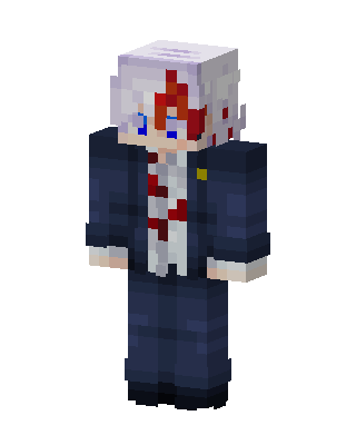 Blue Anime Boy skin, 3D preview