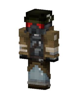Brown Masked Villain Boy skin, 3D preview