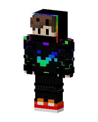 Neon Hoodie skin, 3D preview