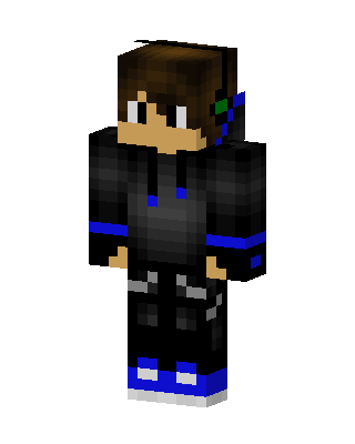 Blue Hoodie Gamer Minecraft skin